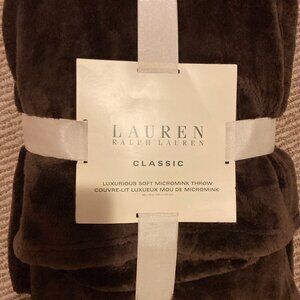 Ralph Lauren Luxurious Soft Micromink Throw, 50x70 inches (127 x 177 cm)